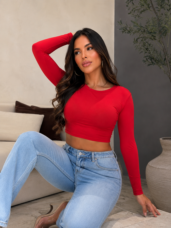 Blusa Básica Manga Larga