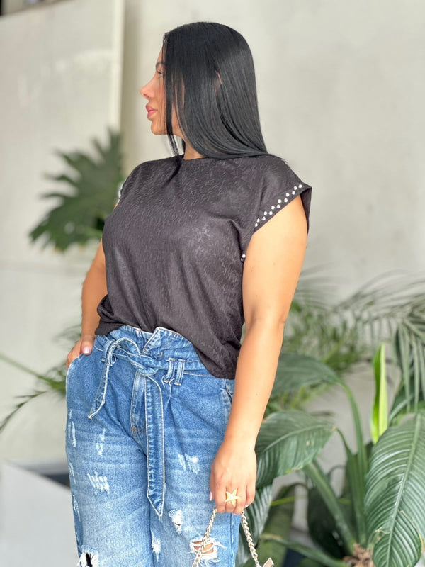 Blusa Perla Champagne