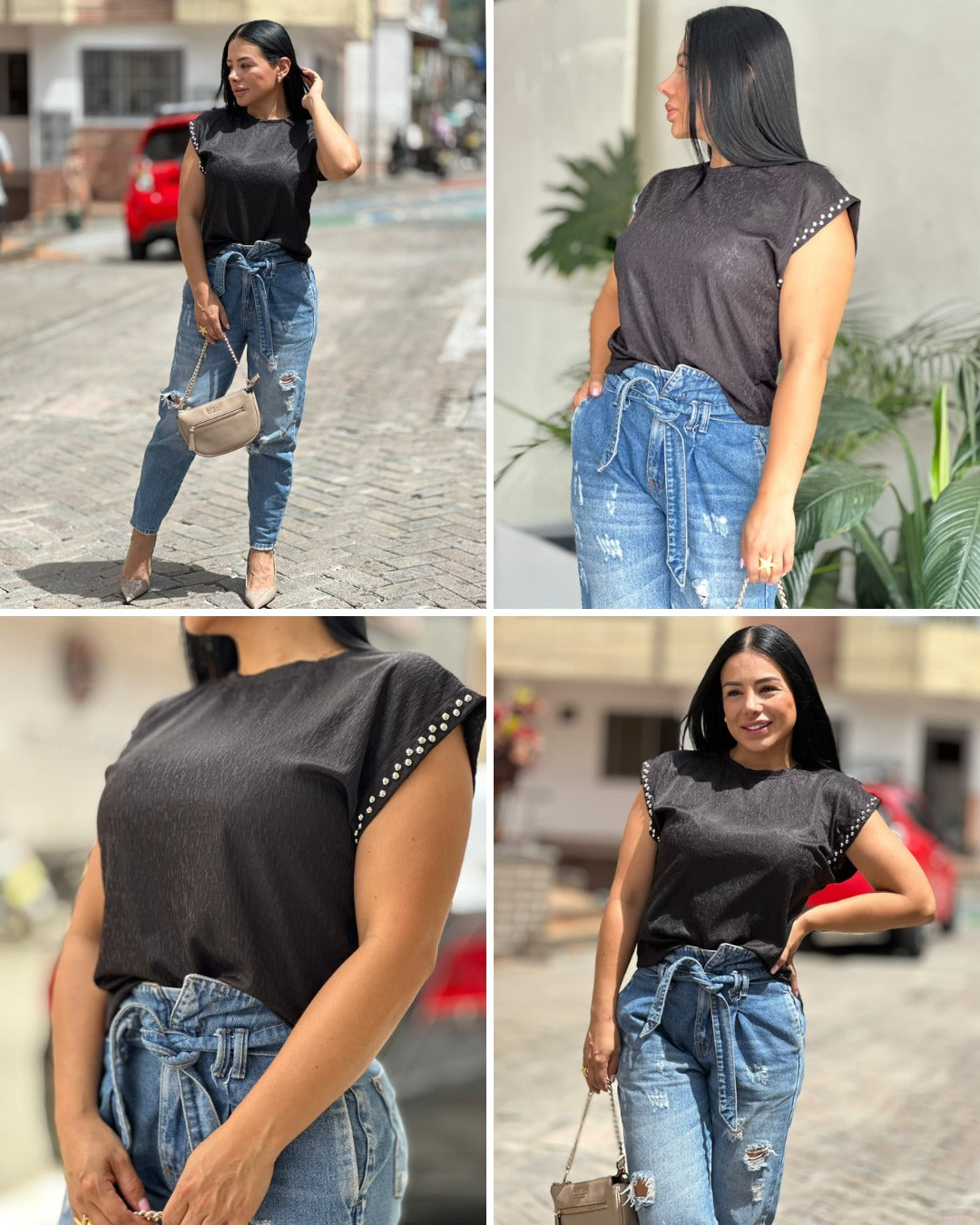 Blusa Perla Champagne