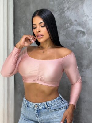 Crop Top Manga Larga Atemporal